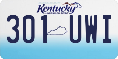 KY license plate 301UWI