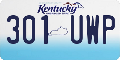 KY license plate 301UWP