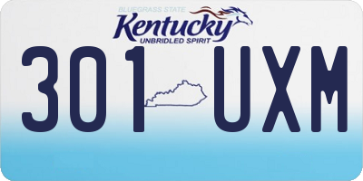 KY license plate 301UXM