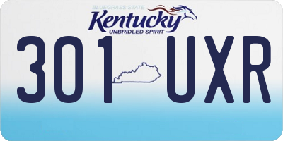 KY license plate 301UXR