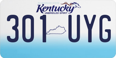 KY license plate 301UYG