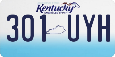 KY license plate 301UYH
