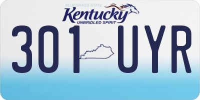 KY license plate 301UYR