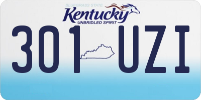 KY license plate 301UZI