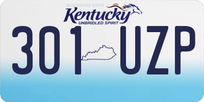 KY license plate 301UZP