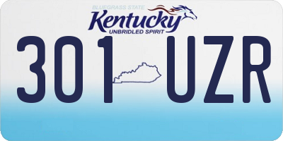 KY license plate 301UZR