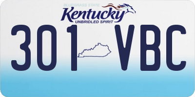 KY license plate 301VBC