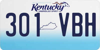 KY license plate 301VBH