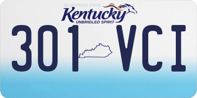 KY license plate 301VCI