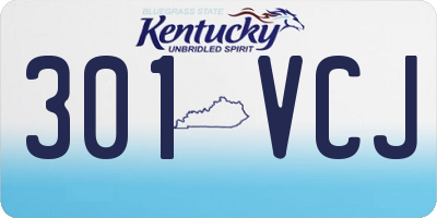 KY license plate 301VCJ