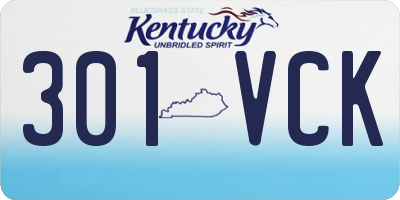 KY license plate 301VCK