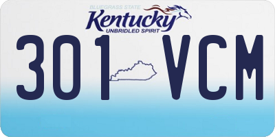 KY license plate 301VCM