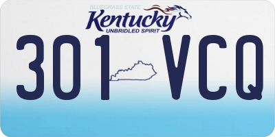 KY license plate 301VCQ