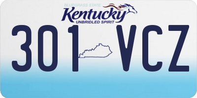 KY license plate 301VCZ