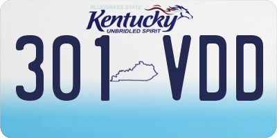 KY license plate 301VDD