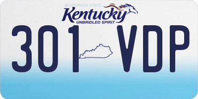KY license plate 301VDP