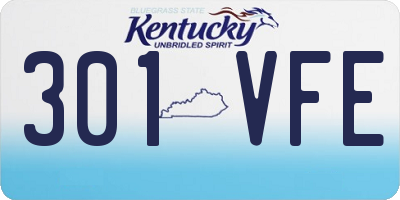 KY license plate 301VFE