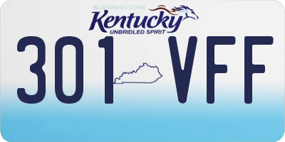 KY license plate 301VFF
