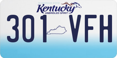 KY license plate 301VFH