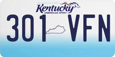 KY license plate 301VFN