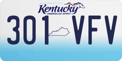 KY license plate 301VFV