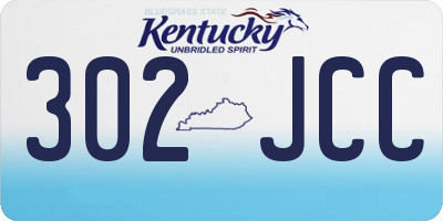 KY license plate 302JCC