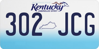 KY license plate 302JCG