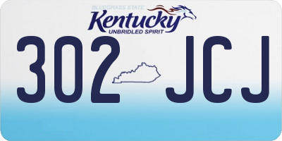 KY license plate 302JCJ