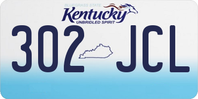 KY license plate 302JCL