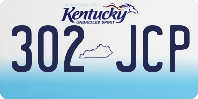 KY license plate 302JCP