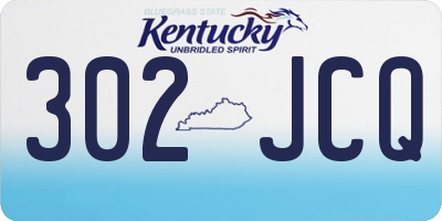 KY license plate 302JCQ