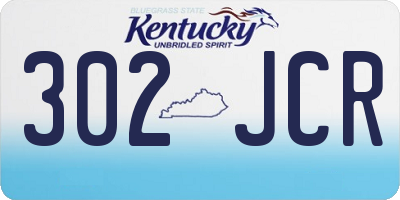 KY license plate 302JCR