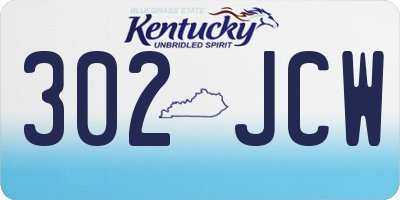 KY license plate 302JCW