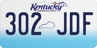 KY license plate 302JDF