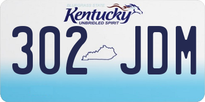 KY license plate 302JDM