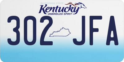 KY license plate 302JFA