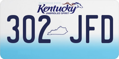 KY license plate 302JFD