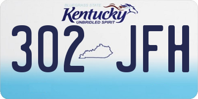 KY license plate 302JFH