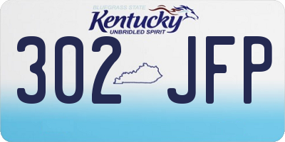 KY license plate 302JFP