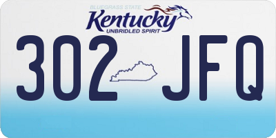 KY license plate 302JFQ