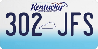 KY license plate 302JFS