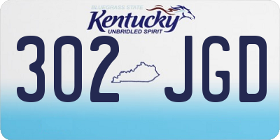 KY license plate 302JGD