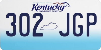 KY license plate 302JGP
