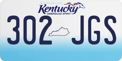 KY license plate 302JGS