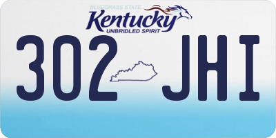 KY license plate 302JHI