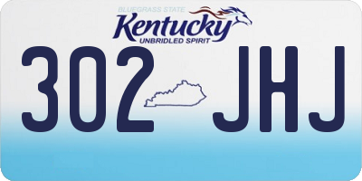 KY license plate 302JHJ