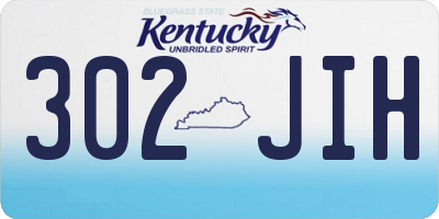 KY license plate 302JIH