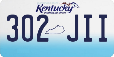 KY license plate 302JII