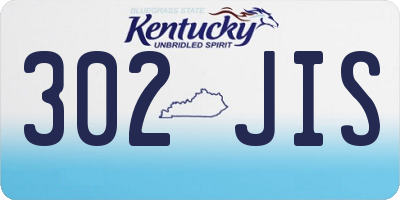 KY license plate 302JIS