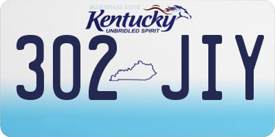 KY license plate 302JIY